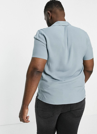 Свободная открытая легкая рубашка металлического цвета шведка тенниска гавайка4 фото