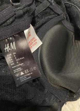 H&amp;m шикарный черный кружевной пеньюар как новый3 фото