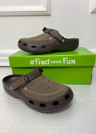 Крокс клог crocs yukon vista clog espresso чоловічі жіночі крокси