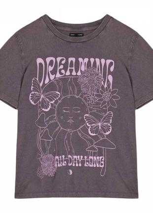 Женская футболка "dreaming" серая. размер 40.