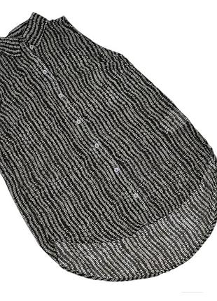 Женская блузка шифоновая рубашка без рукавов на пуговицах прозрачная хаки