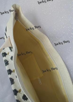 Сумка соломка з квітами 5