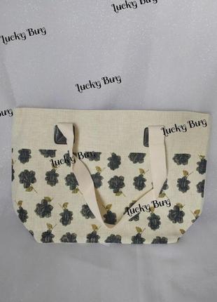 Сумка соломка з квітами 4