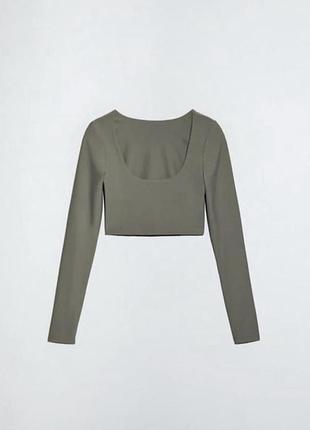 Короткий топ хакі zara