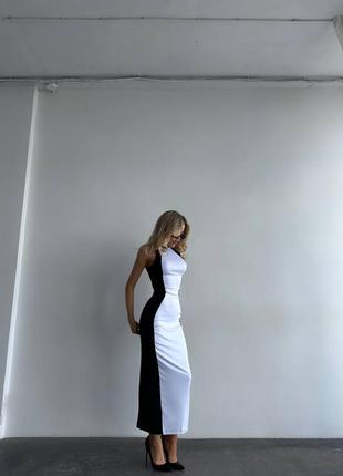 Длинное платье с эффектом уменьшения объема7 фото