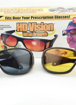 Антиблікові окуляри для водіїв hdvision, комплект 2в1 день/ніч