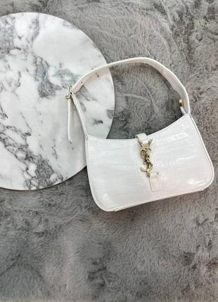 Стильна жіноча сумочка в 3-х кольорах yves saint laurent hobo whi