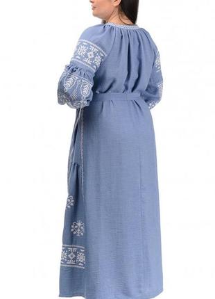 Жіноче довге плаття вишиванка соломія, розміри: s,m,l,xl,2xl,3xl4 фото