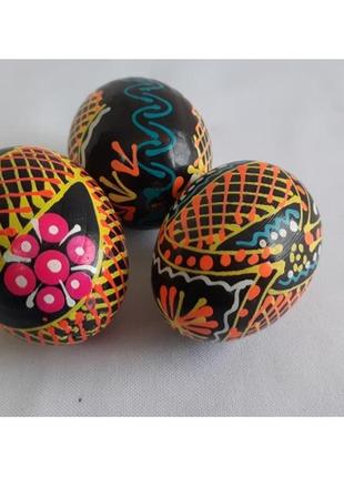 Великодні яйця 3 штуки дерев'яні