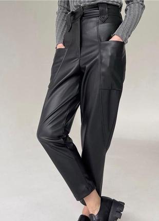 Женские брюки из еноко-кожи5 фото