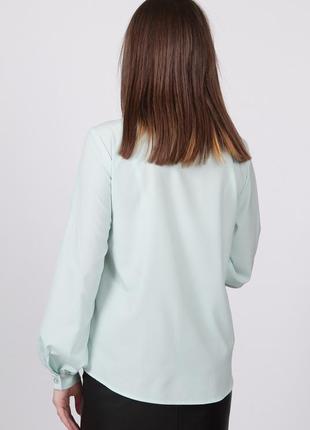 Блузка женская светло-бирюзовая однотонный софт актуаль 052, 522 фото