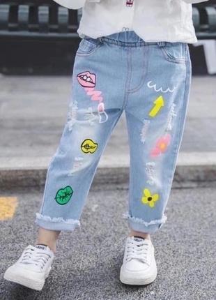Стильные джинсы для девочек2 фото