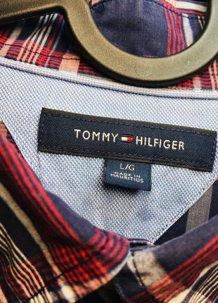 Мужская рубашка в клеточку оригинал tommy hilfiger л8 фото