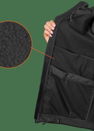 Жіноча волого-вітрозахисна тактична куртка для поліції stalker softshell чорна6 фото