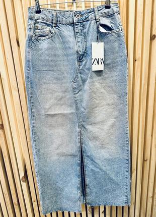 Джинсова юбка zara4 фото