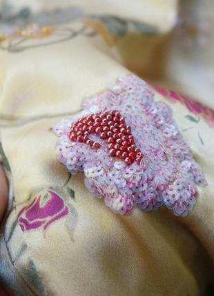 Брендова сукня міді на тонких бретелях квітковий принт атласна від next6 фото