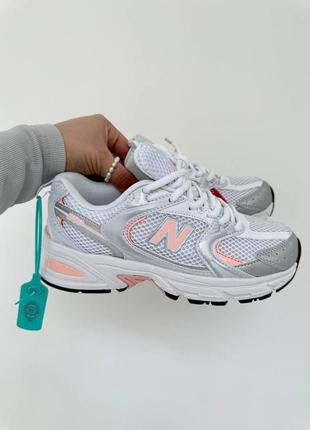 Кроссовки new balance 530 white silver pink ( нев балланты)5 фото