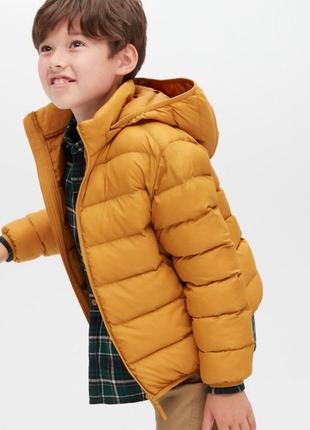 Куртка uniqlo гірчична warm padded parka 11-12 років
