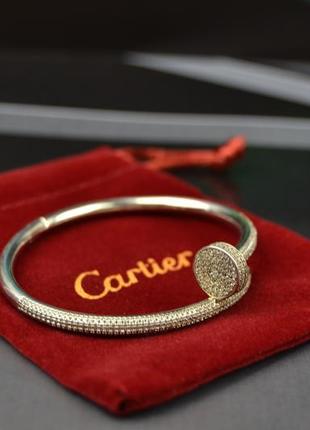 Браслет цвяха. срібний жорсткий браслет у стилі cartier.2 фото