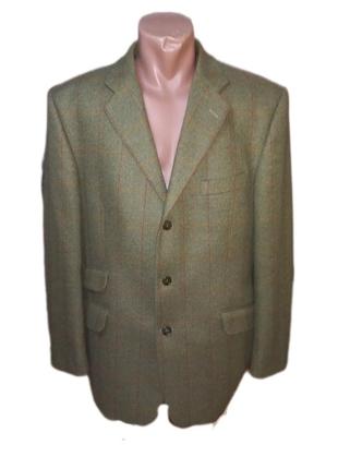 Мужской твидовый пиджак brook taverner saxony в зеленую клетку 40-х годов overcheck country blazer