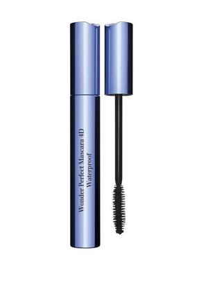 Водостійка туш для вій з ефектом 4d clarins wonder perfect mascara waterproof повний формат 8мл2 фото