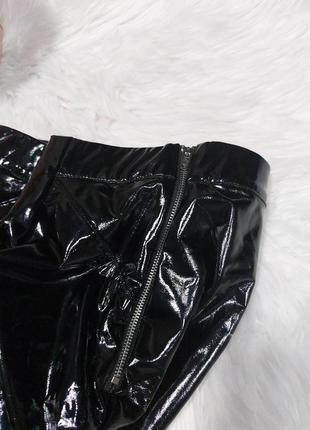 Лаковые брюки виниловые глянцевые брюки лосины брюки по фигуре 44 46 распродаж8 фото