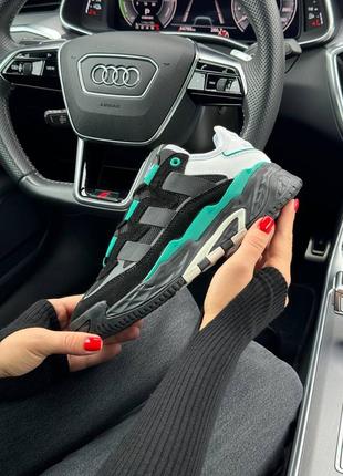 Жіночі кросівки adidas originals niteball new black green5 фото