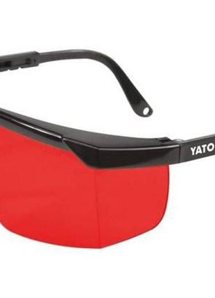 Окуляри червоні yato польша для роботи з лазерними приладами yt-304601 фото