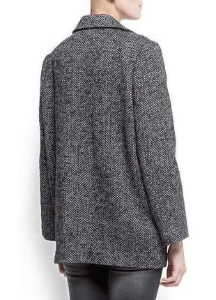 Стильный шерстяной пиджак оверсайз твид елочка 47% wool3 фото