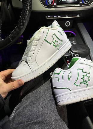 Кросівки dc sneakers white/green2 фото