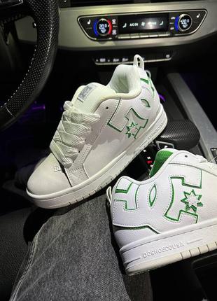 Кросівки dc sneakers white/green7 фото