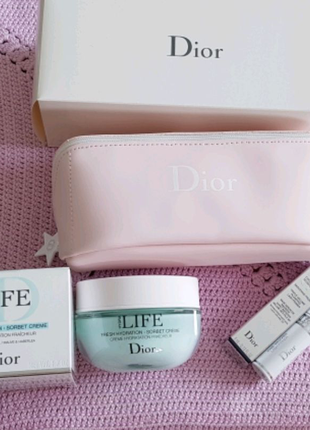 Dior hydra life набір подарунковий крем-сорбет + білизна під туш