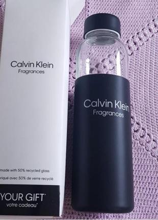 Calvin klein бутилка пляшка для води скло чорна високої якості