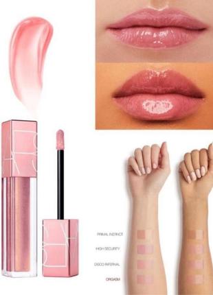 Nars oil-infused lip tint in orgasm тінт-олійка-блиск-догляд для