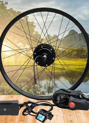 Набор велоракета под заднее колесо для сборки электровелосипеда 350 вт 5.2ah 48v li-ion lg+lcd+pas+ручки тормо1 фото