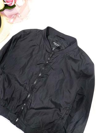Чорний бомбер легка куртка вітровка чорна 46 48 розпродаж бомбер тонкий3 фото