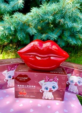 Гидрогелевые патчи для губ sersanlove rose lip mask с экстрактом розы