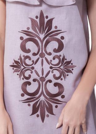 Літнє легке жіноче плаття льон з вишивкою вишиванка3 фото