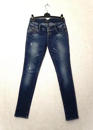 Dmr (великобритания) отличные джинсы синие котоновые средней плотности на все сезоны женские р42 442 фото
