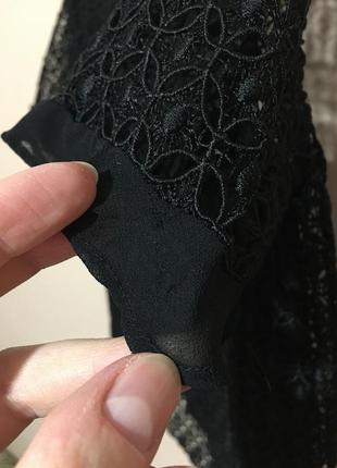 Плетеная ажурная блуза zara lace guipure top - s10 фото