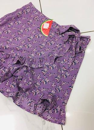 Сиреневые шорты в мелкий цветок на запах jacqueline de yong s6 фото
