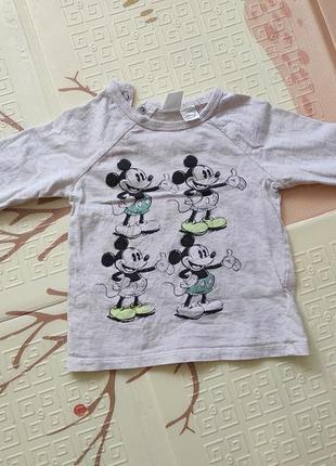 86 р. лонгслів h&m mickey mouse disney