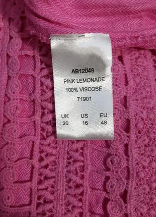 100% віскоза жіноча натуральна блуза з мереживом, рожева віскозна блузка5 фото