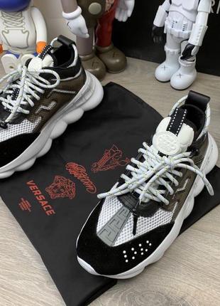 Кросівки versace chain reaction dnw nero bianco