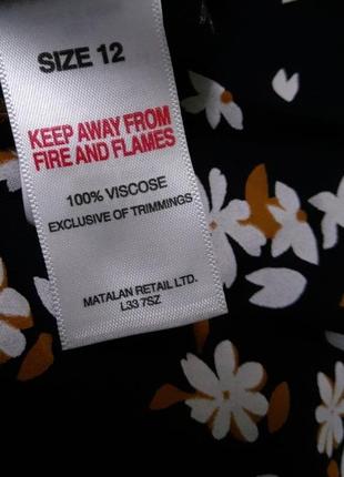 100% вискоза женская натуральная блуза, вискозная блузка мелкий цветок штапель.6 фото