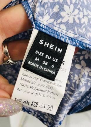 Shein плаття з французькими рюшами, проймою та квітковим принтом м6 фото