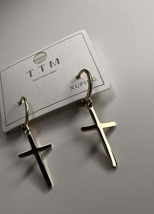 Серьги из медицинского золота xuping