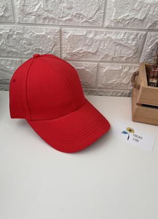 Красная кепка бейсболка премиум-качества, коттоновая кепка