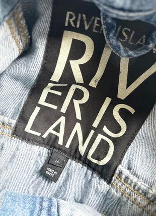 Джинсовая синяя куртка в ковбойском стиле от river island5 фото