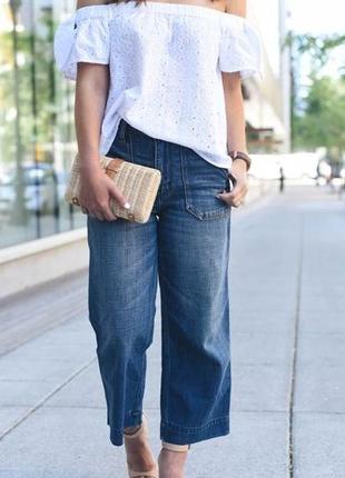 ❤ классные прямые натуральные джинсы укороченные с высокой посадкой капри3 фото